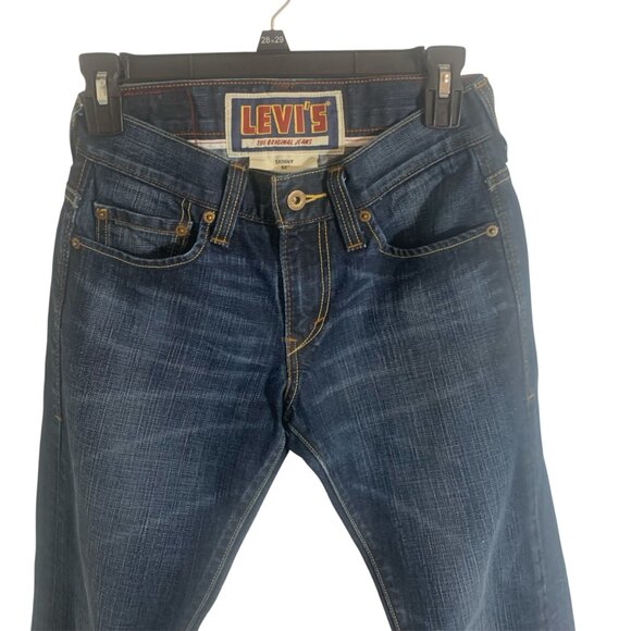 Levis 511 Jeans 28 Mens Skinny Y2K Whiskering Low Rise Grunge Rock Rinse Wash 09 - Picture 1 of 7